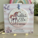 1st Birthday Unicorn Card