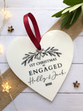 1st Christmas Engaged Bauble